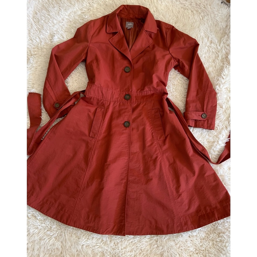 J.Jill Cinnamon Color Flared Trench Coat